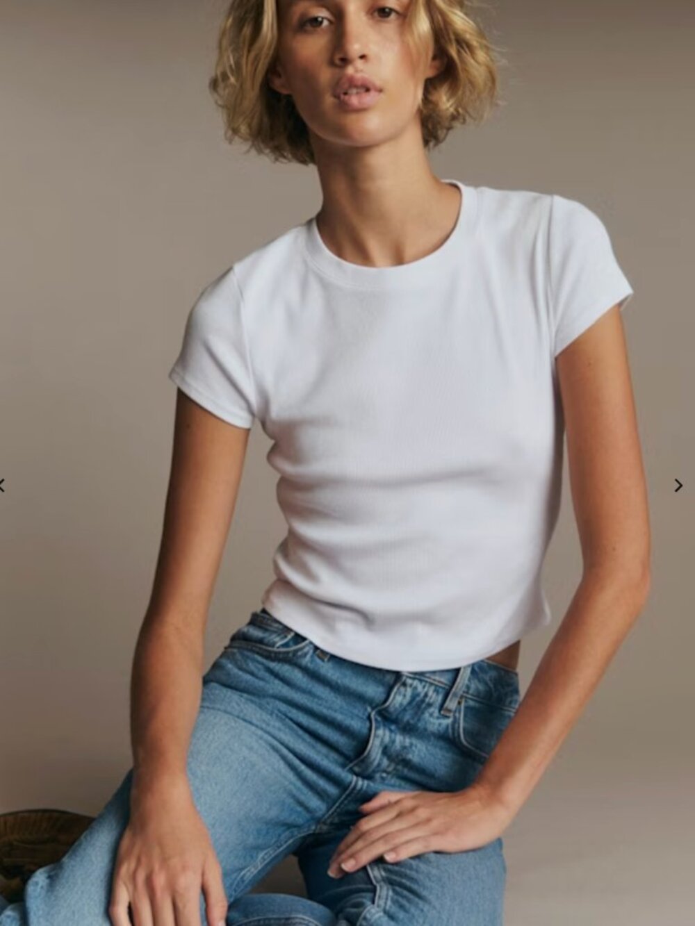 Sezane White Camil T-Shirt - Picture 2 of 4